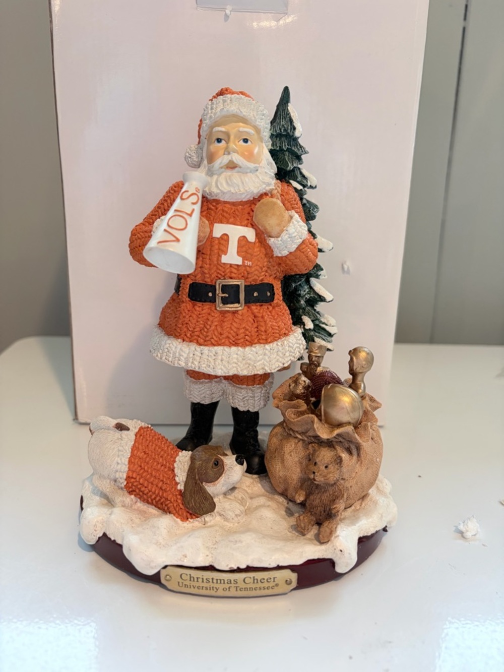Tennessee Volunteers Collegiate Collectable Santa. Fifth in Limited Series